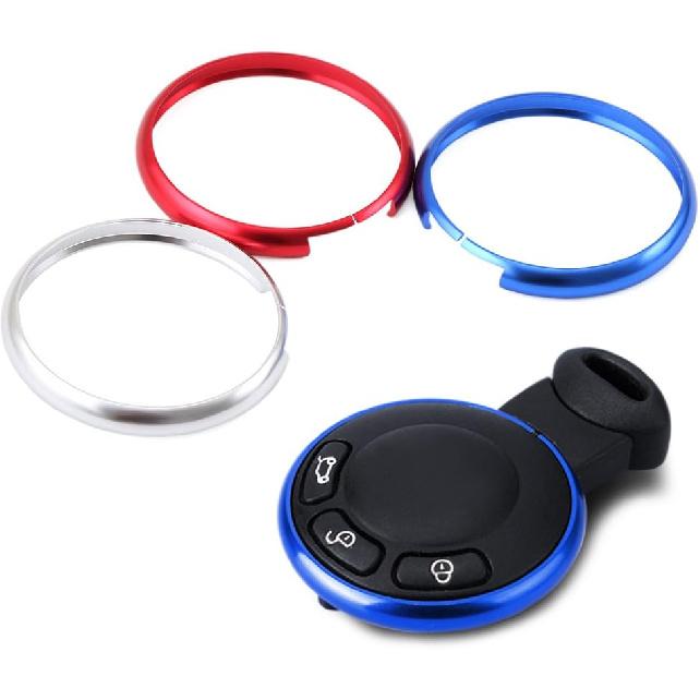 

AndyGo Aluminum Smart Key Fob Ring Rim Trim Cover Direct Replacement Fit for Mini Cooper синий