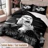 Custom Name Text 3Pcs Bedding Set Evil Dead Ash Williams Duvet Cover And Two Pillowcases