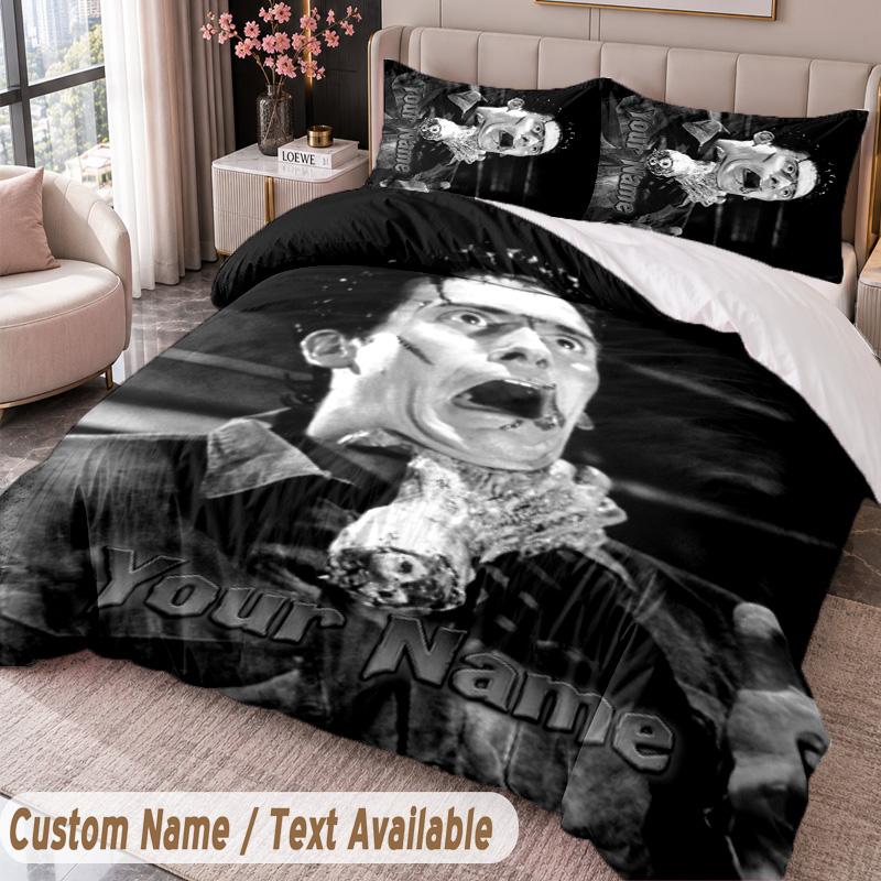 Custom Name Text 3Pcs Bedding Set Evil Dead Ash Williams Duvet Cover And Two Pillowcases