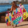 Cute B-BettyS Boop Microfiber Blanket Quick Drying Beach Towels Oversized Printing Super Absorbent Pool Towel Blanket