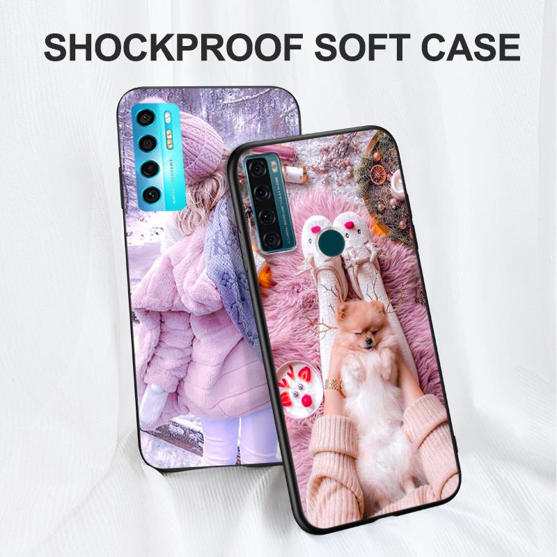 Carcasa neagra din Tpu pentru oneplus 8 pro 8t 9 9R Nord 2 ce N10 N100 N200 4G 5G iarna fata de Craciun