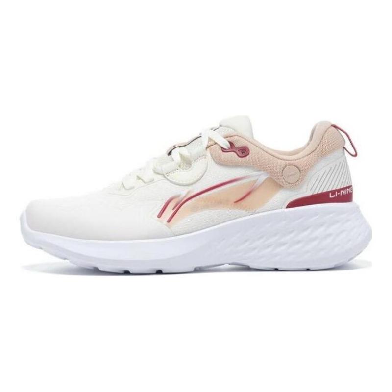 Li-Ning SOFT ELEMENT Women Low Top Sports Casual Shoes White Brown AGLT008-3 35.5