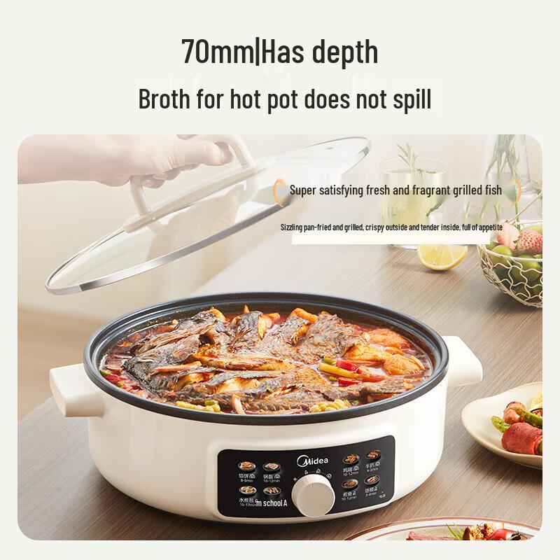 Midea Multi-functional Electric Griddle CN plug (adapter included)