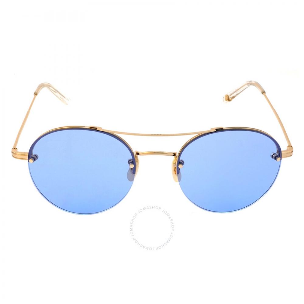 

Garrett Leight Beaumont Blue Magic Round Ladies Sunglasses 4041 G CR BM 53