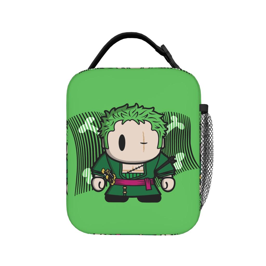The Cheerful Pirate Flashing Signs Lunch Bag Anime One Piece Funny Lunch Box For Child Cooler Bag Thermal Tote Handbags