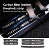 For Car Door Sill Scuff Plate Decor Carbon Fiber Stickers M Performance Alpina M3 M5 M6 X1 X3 X4 X5 G20