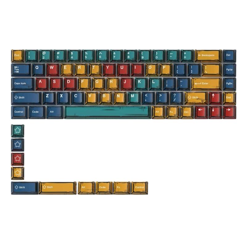 Palette Mixed Lights BOWs 78Keys Original Profile Keycap Dye Sublimations PBT Keycaps for 60%Mechanical Keyboards Keycap