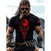3D Nordic Mythology Retro Print Men's T-shirt Outdoor Streetwear Men's Fashion Top Daily Rest Men's Sport Fitness Short Sleeve
