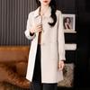 Red Design Double-sided Wool Coat Women's Autumn and Winter New Medium and Long Wool Coat