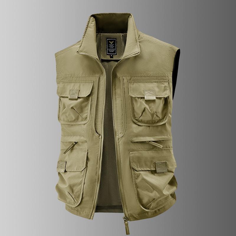 Taglia Forte 6XL Gilet Primavera ed Estate Uomo Taglia Europea Gilet Gilet da Lavoro Senza Maniche Giacca Casual