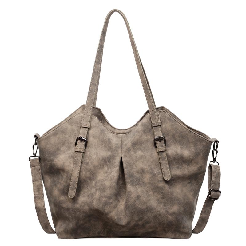 High Quality Women's Bag Urban Trend Style Shoulder Bag Matte Leather Adjustable Shoulder Bag Versatile Casual Large Capacity Commuter Zipper Handbag