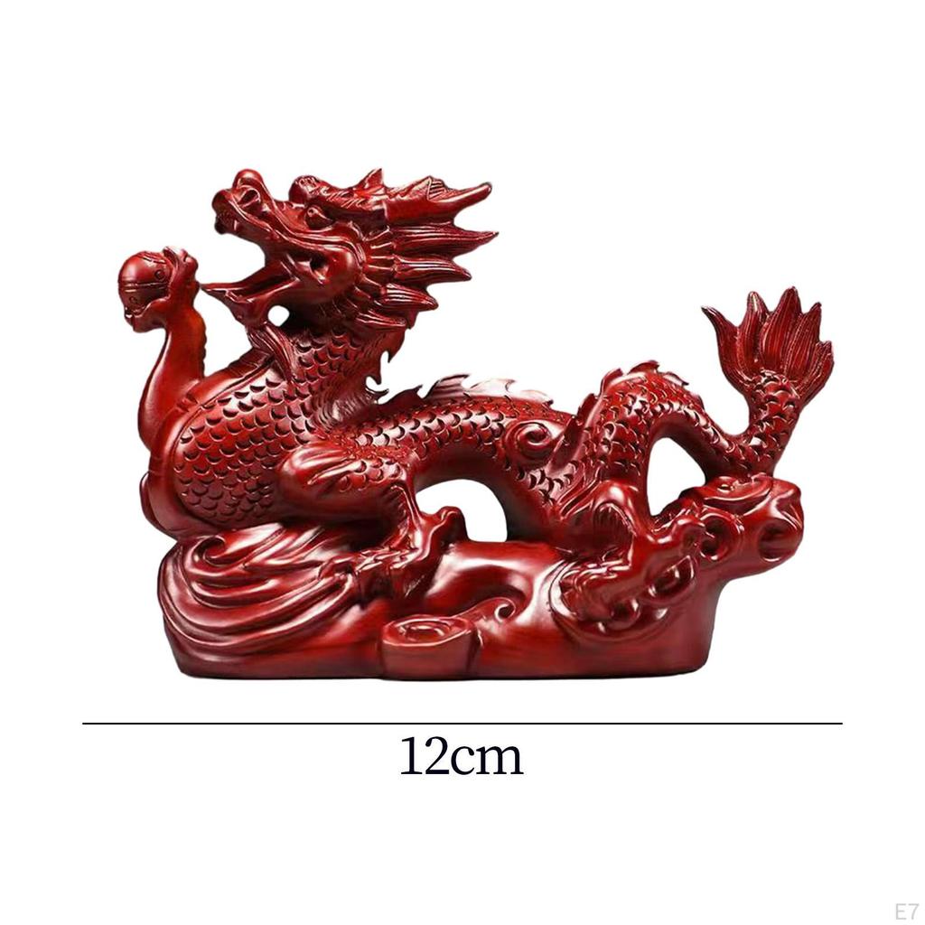 Hand-Carved Chinese Dragon Figurine Fengshui Ornament