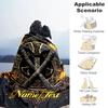 1PC Custom Name Axes Shield outdooor Flannel blankets Throw Blanket All-Season Throw Gift Bedspread for Couch, Bed, Camping Holiday Birthday gift