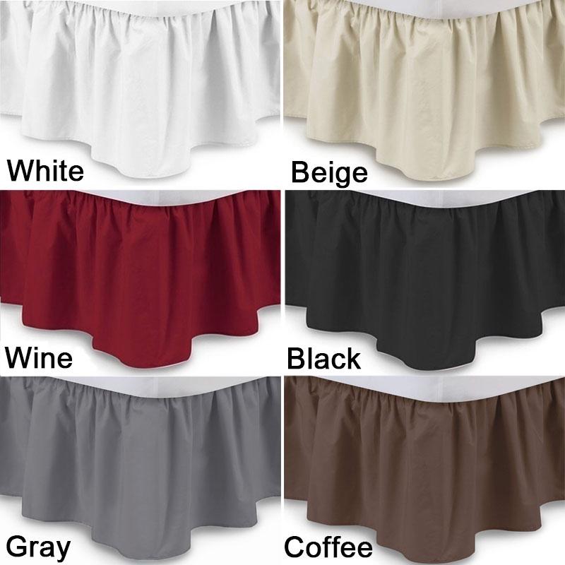 Solid Color Bed Skirt Wrap White Around Elastic Shirts Home Hotel Bedroom Use Queen Decorations Supplies At Affordable S Free Real Reviews With Photos Joom Solid Color Bed Skirt Wrap White, Elastic King Size Bed Skirt Black