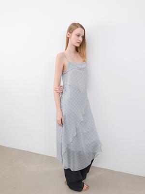 Atelier Nine Check Unbal Layered Dress (Op-6335)