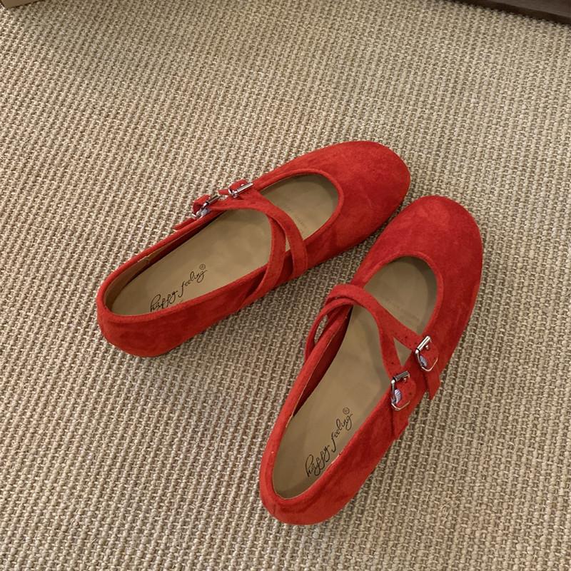 

Мода Bailamos Осень Бренд Женские Балетки Круглый Носок Неглубокие Слипоны Балетки Повседневные Балетки Мягкая Кожа Элегантные Туфли для Платья 40 красный