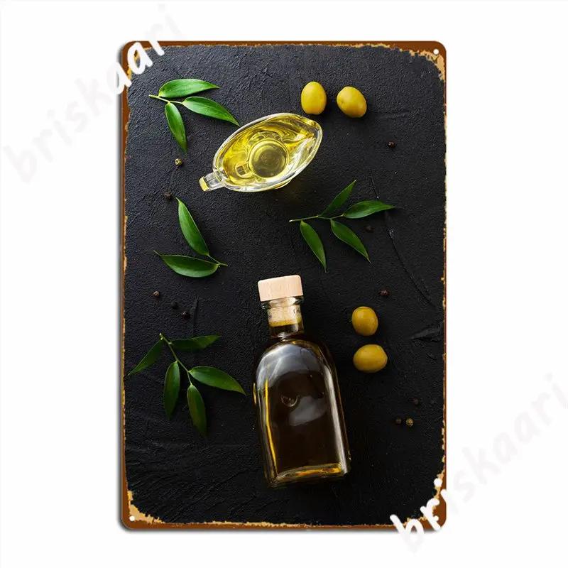 Olives And Oil Metal Sign Wall Decor Club Customize Home Tin Sign Poster 20X30CM