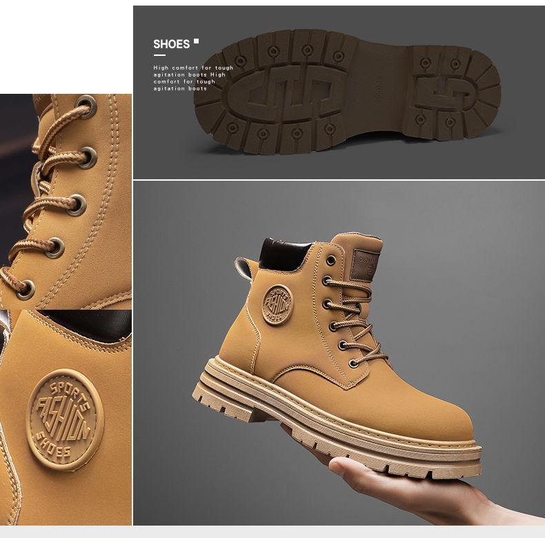 Pánské podzimní pracovní boty Martin odolné proti opotřebení, stavební, pracovní boty Martin, nářadí, nepromokavé a protiskluzové, horolezecké, podzimní