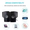 Desktop Laptop Subwoofer Speaker USB Clip Screen Mini Desktop Audio System Portable 360 ° Surround Sound Mobile Notebook Speaker 18*6.4*3cm