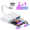 3 In 1 Multi-function Type-C Card Reader OTG SD TF Cards USB Memory Cards Reader Converter For Macbook PC Laptops Samsung Xiaomi