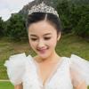 Bridal Princess Austrian Crystal Tiara Wedding Crown Veil Hair Accessory Silver