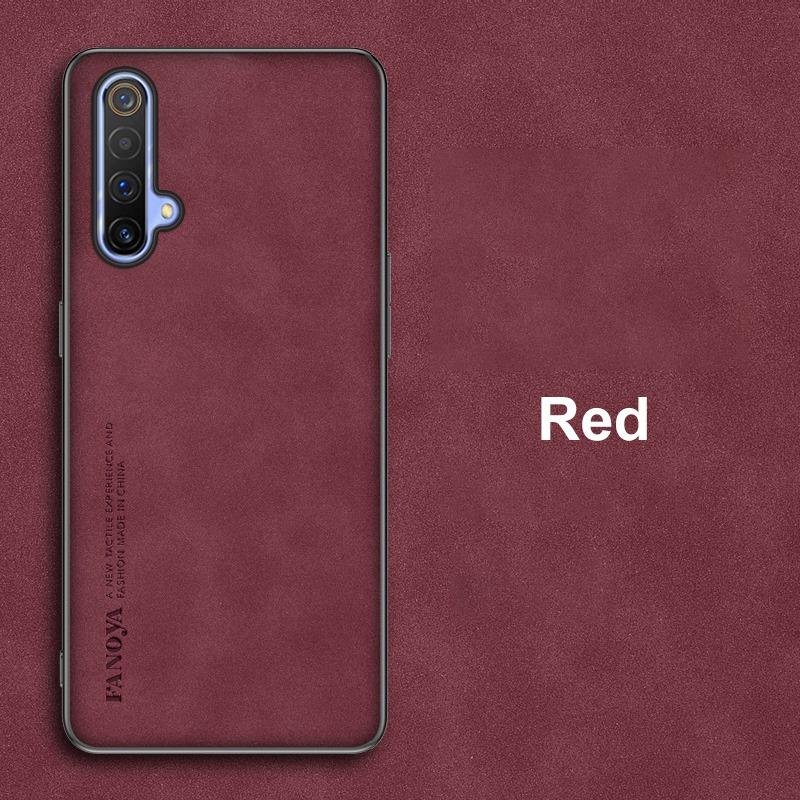 Luxury PU Leather Case For Realme X3 SuperZoom Back Cover Matte Protection Silicone Phone Case For Realme X50 Pro RealmeX3 Coque