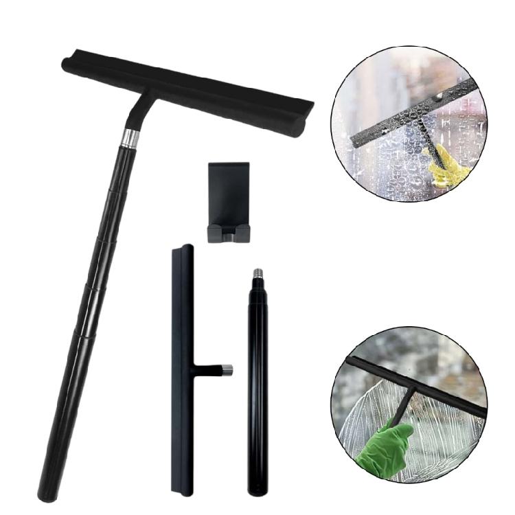 Telescoping Bathroom Cleaner Steel Shower Scraper Adjustable Long Handle Window Squeegee Mirror Maintenance Accessory