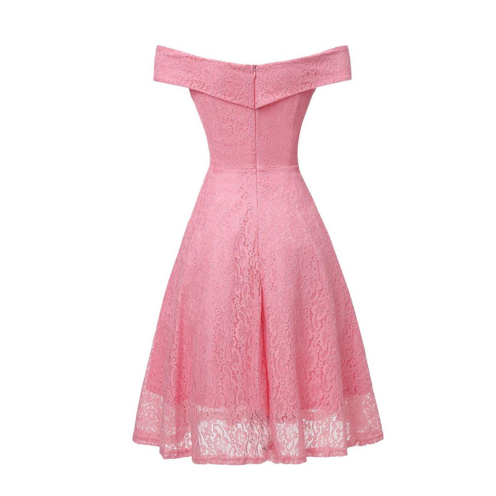 Summer One-Shoulder Lace Dress for Women
