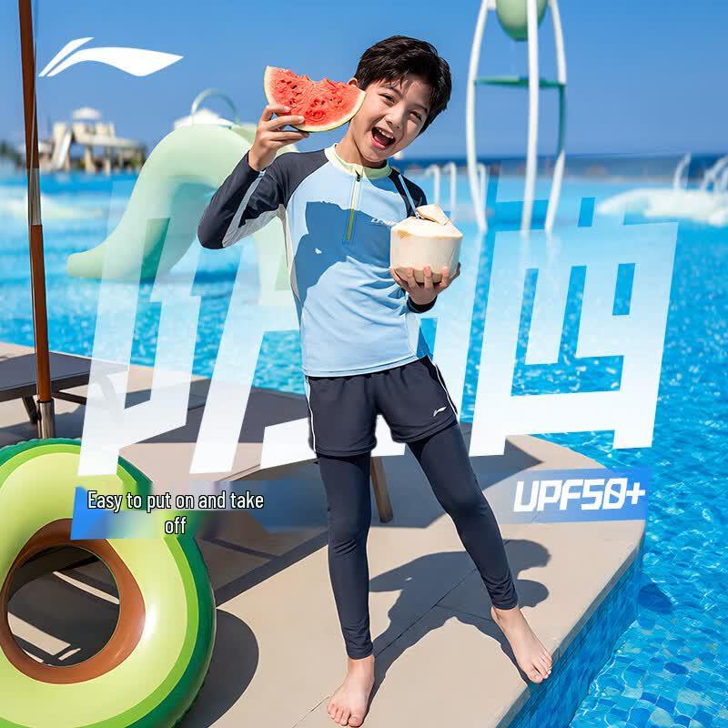 Детский двухкомпонентный купальник-рашгард с длинным рукавом Li-Ning 8511 170
