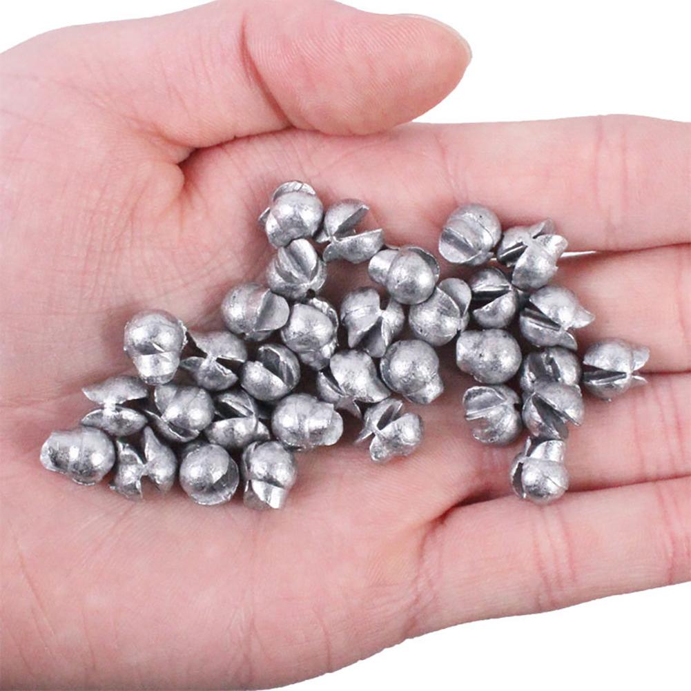 50pcs/ 100pcs Fishing Weights Sinkers, Fishing Egg Weight Round Split Sinker Fishing Tackle Sinker Set, Fishing Split Sinkers Kit For Fisherman Fishin