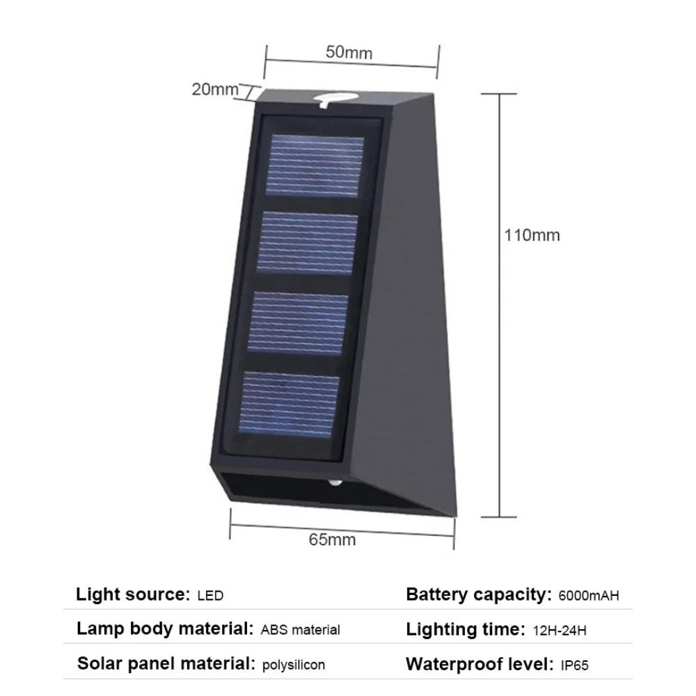 Decoration Solar wall lamp Led solar lights Color Changing Waterproof Wall Lamp Solar Lighting For Walkway Fence Stairs