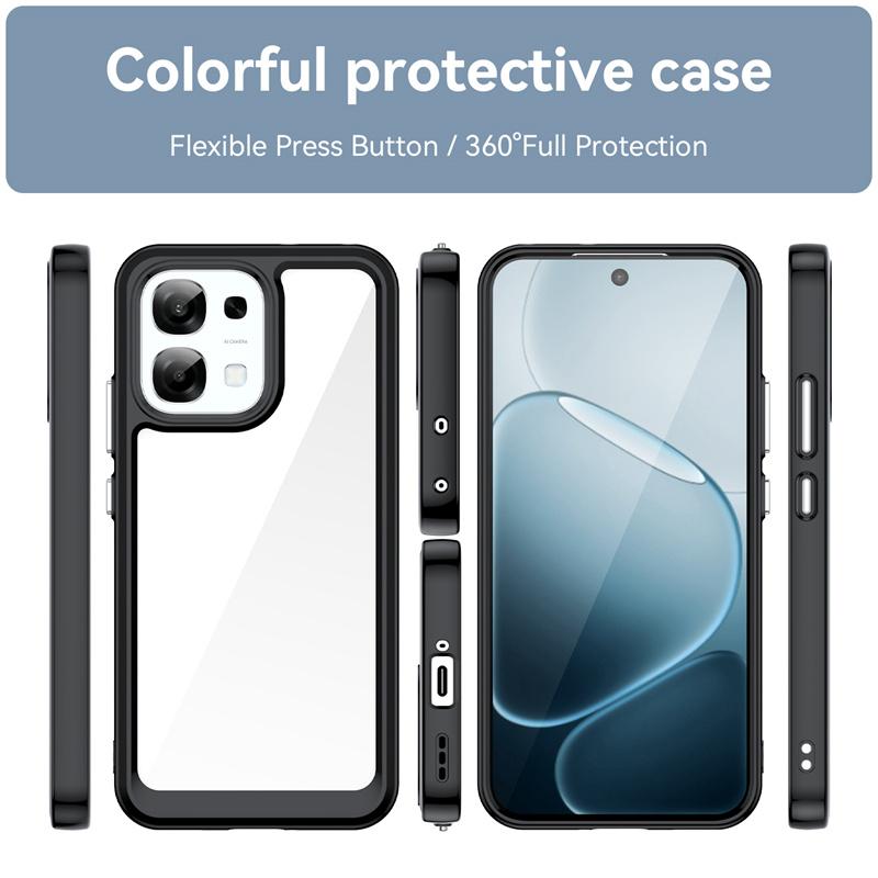 Transparent Colorful TPU Phone Case for OPPO A6 Pro A6x A6s 5G Protective Cover Frame Fundas Coque Capa