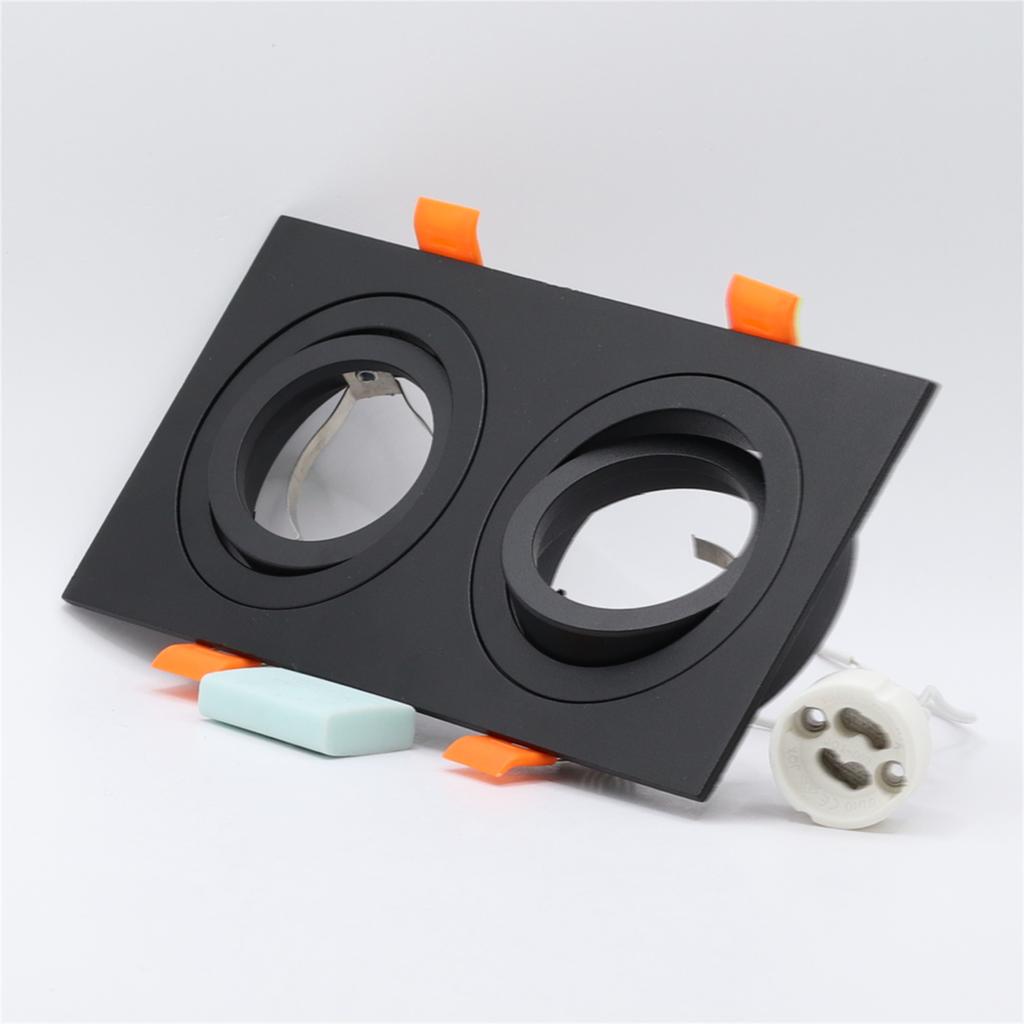 5 Pcs LED Downlight Spotlight Brackets with GU10 Lamp Holder Light Stand Adapters Lamp Shade Rings Hole Enlarge Outer Frame