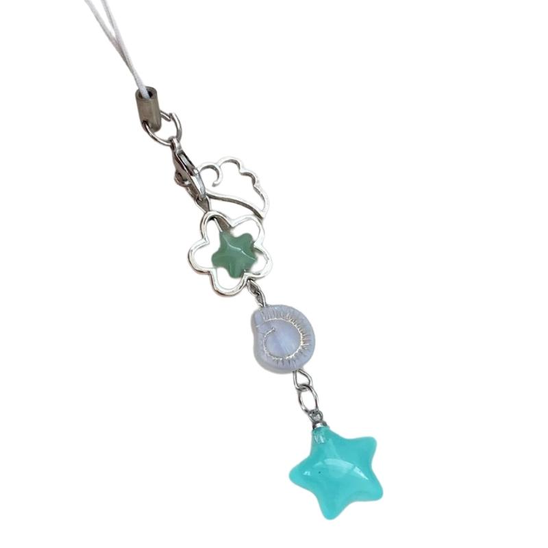 

Contemporary Jelly Star Keychain Offering a Soft Touch and Portable Feel for Personalize Styles Stylish Outfits зелений