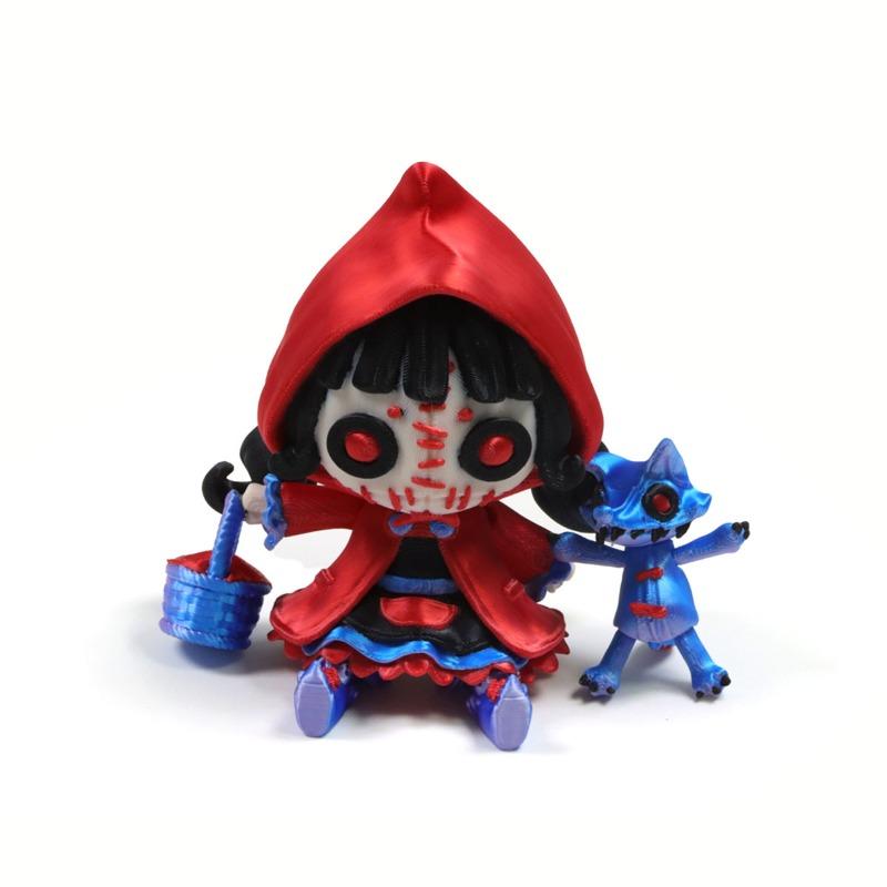 

Hot-selling 3D printing Halloween Little Red Riding Hood ornament toy magnetic Halloween ornament movable joint 14.3CM