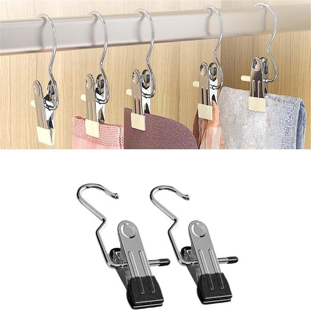 20Pcs Boot Hangers Clips Laundry Hooks Hanging Clips Clothes Pins Closet Hanger Clamps Socks Towel Clips for Closet