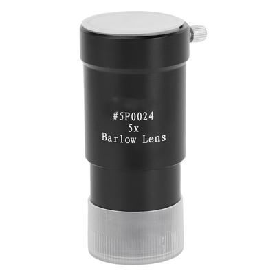 Barlow Lens 1.25 Inch 5X Magnification Multi Layer HD Coating Optical Glass Astronomy Barlow Lens