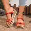Wedges Women Mid Heels Slippers Summer 2025 New Shoes Fashion Casual Flip Flops Designer Slingback Sandals Beach Sandalias Mujer
