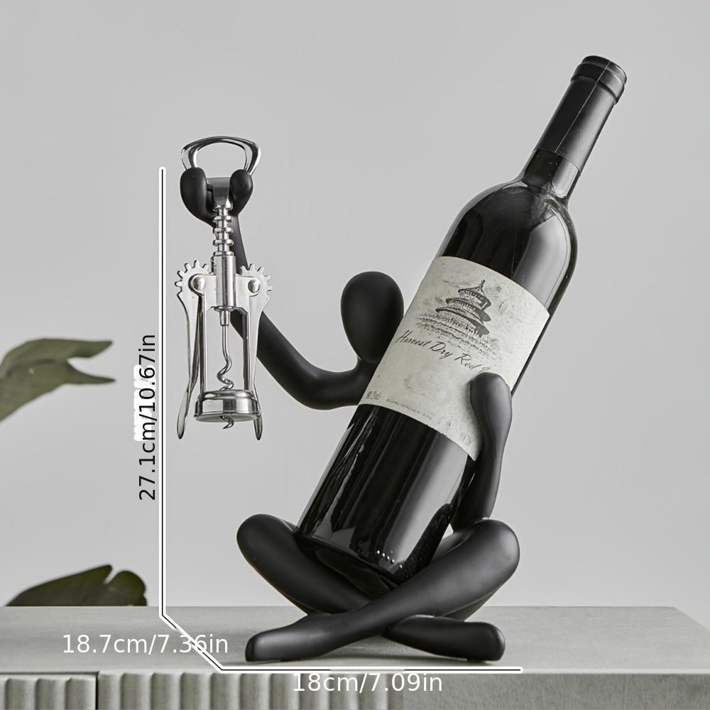 

Creative Abstract Character Red Wine Rack Storage Ornament Wine Bottle Holder Home Decoration for Liviingroom Kitchen Organizer чёрный
