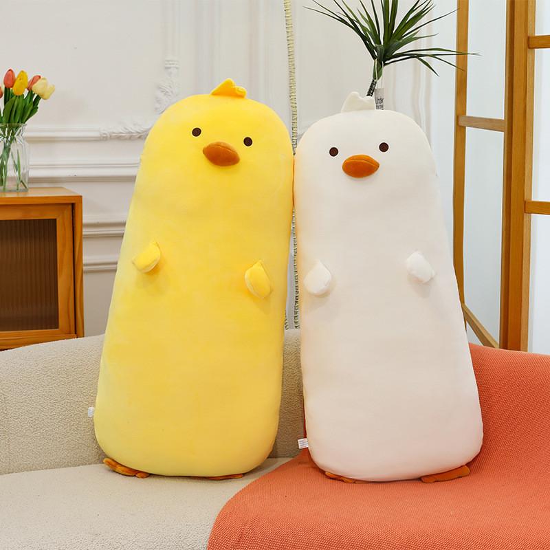 Cartoon Little Yellow Chicken Bed Pillow With Soft Plush Material For Bedside Sleep Comfort
