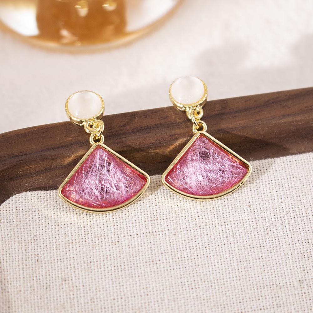 

Серебряные игольчатые синие геометрические веерообразные серьги – классный, высококачественный, уникальный дизайн «кошачий глаз»