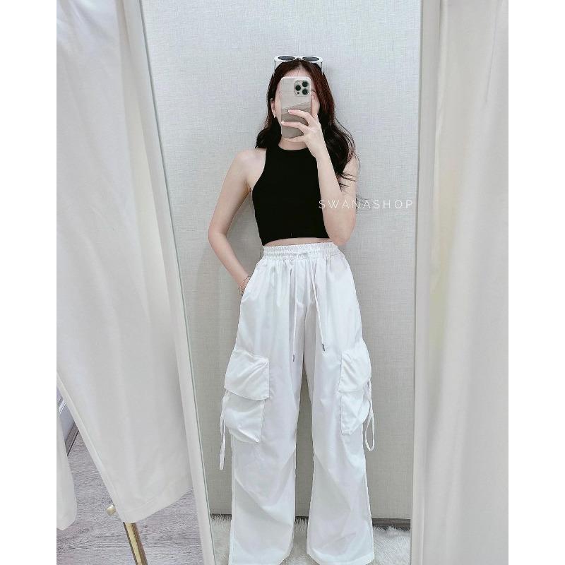 American Straight Overalls Men's and Women's Spring and Summer Loose and Versatile Blue Wide-leg Pants