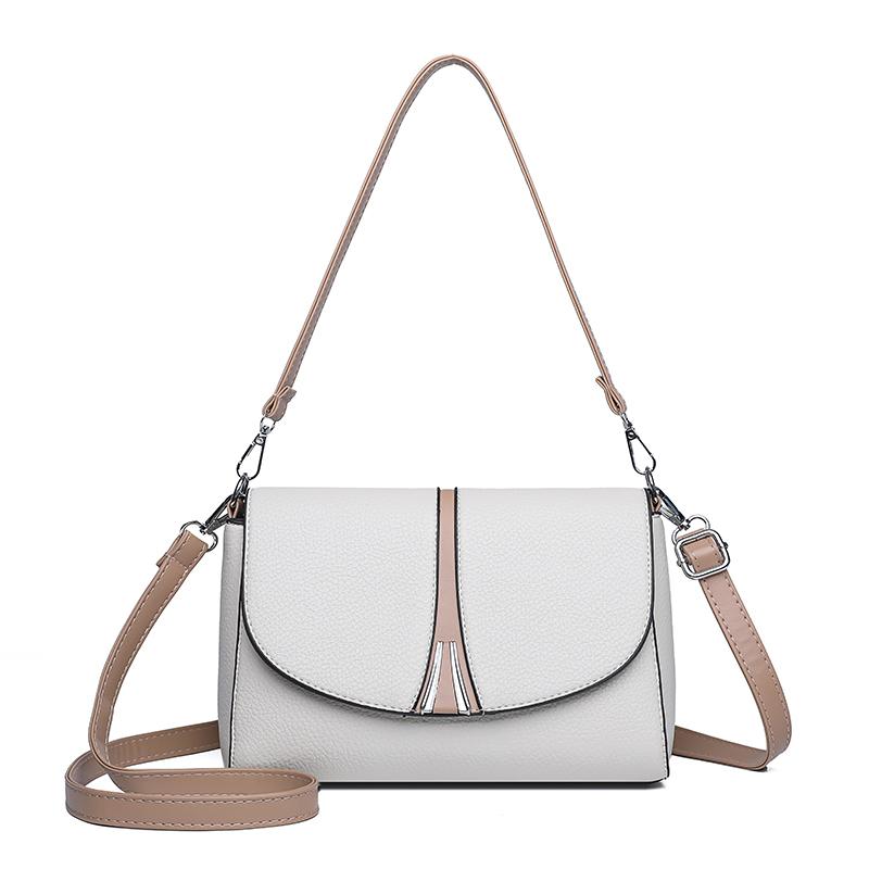 

Женская сумка для матери среднего возраста, сумка через плечо, сумка на плечо с цветными блоками белый