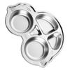 Stainless Steel Divided Platter Food Grade Cartoon Drop Proof Fun Shape Divided Dinner Tray for