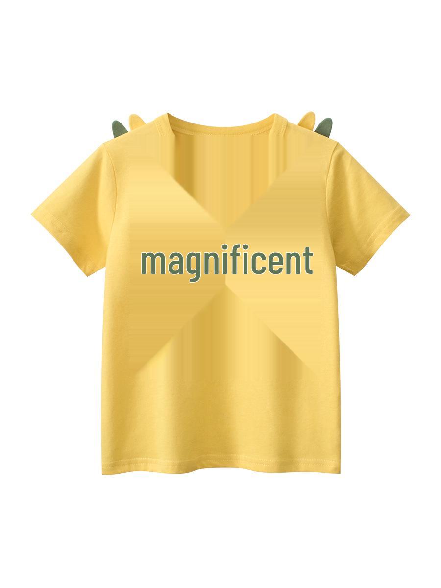 Trendy Brand 2024 Summer Kids  Cartoon Print Short Sleeve T-shirt 120 cm