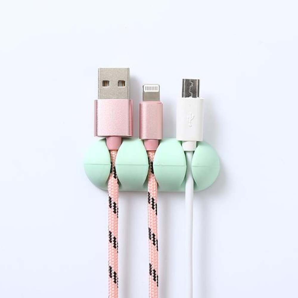 5PC Simple Mini Silicone Cable Organizer, Easy to Install, Easy to Take, Suitable for Desktop and Wall