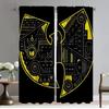 Kitchen Curtains for Living Room Curtain Wu T-Tang Clan Partition Shades Home Interior Curtains 2 Pieces Halloween Decoration