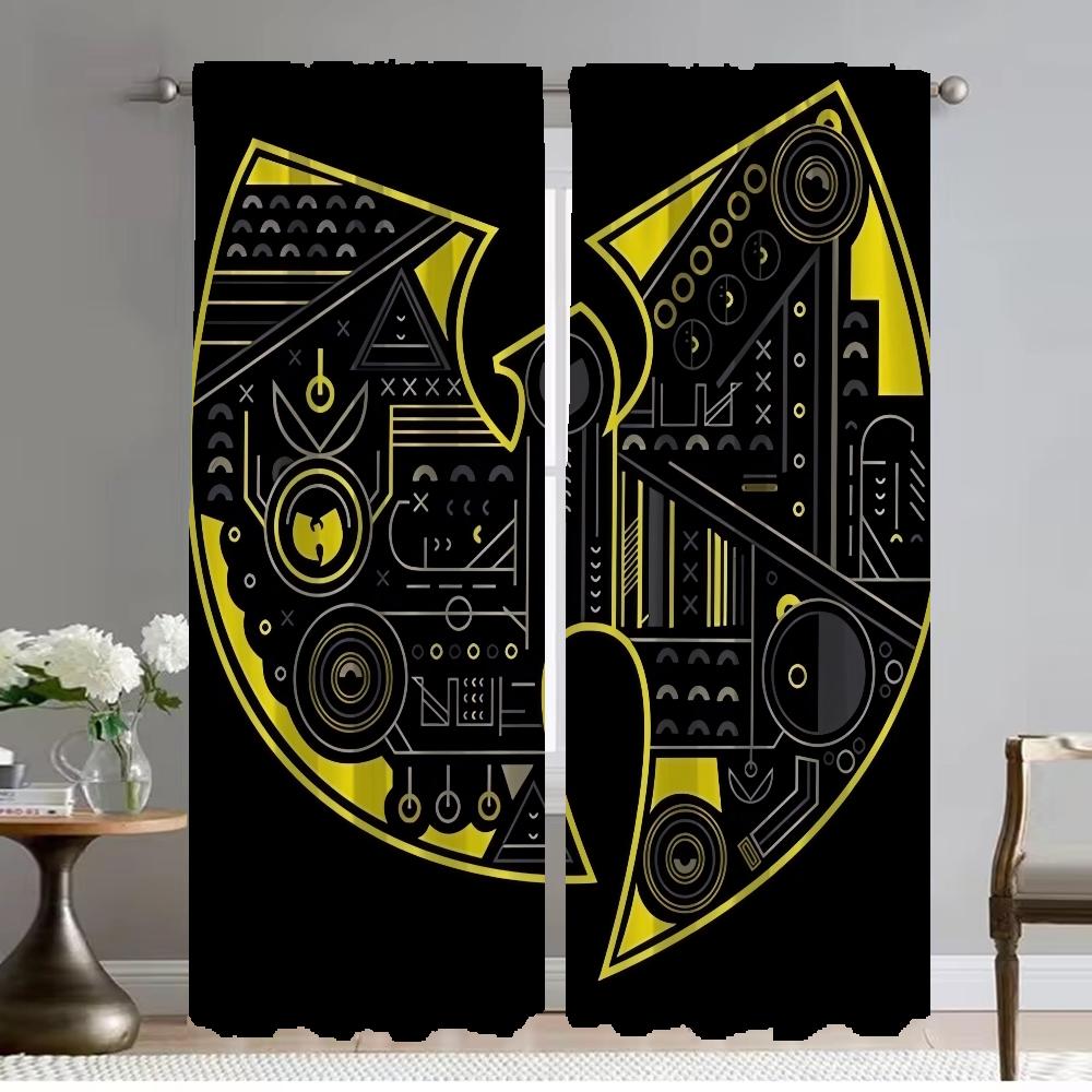 Kitchen Curtains for Living Room Curtain Wu T-Tang Clan Partition Shades Home Interior Curtains 2 Pieces Halloween Decoration