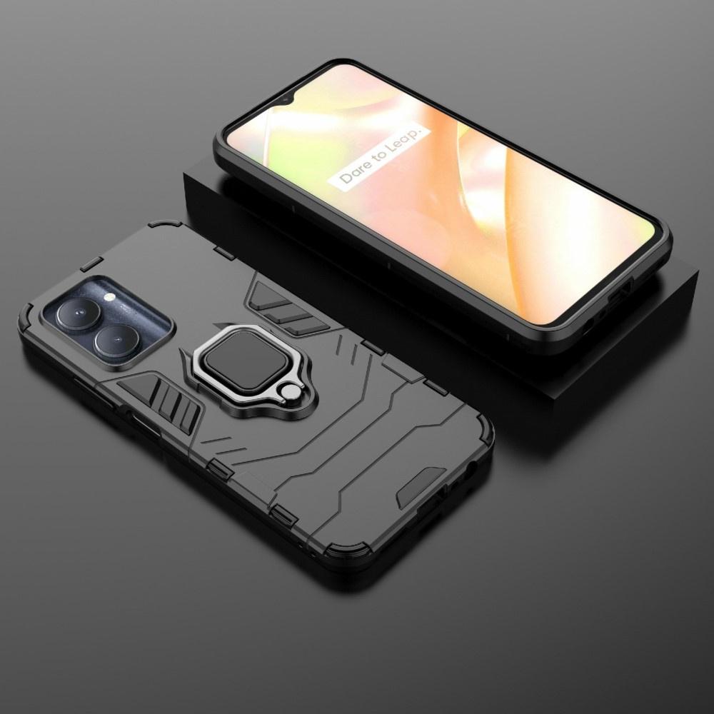 Realme C33 Kickstand Ring Case, Black