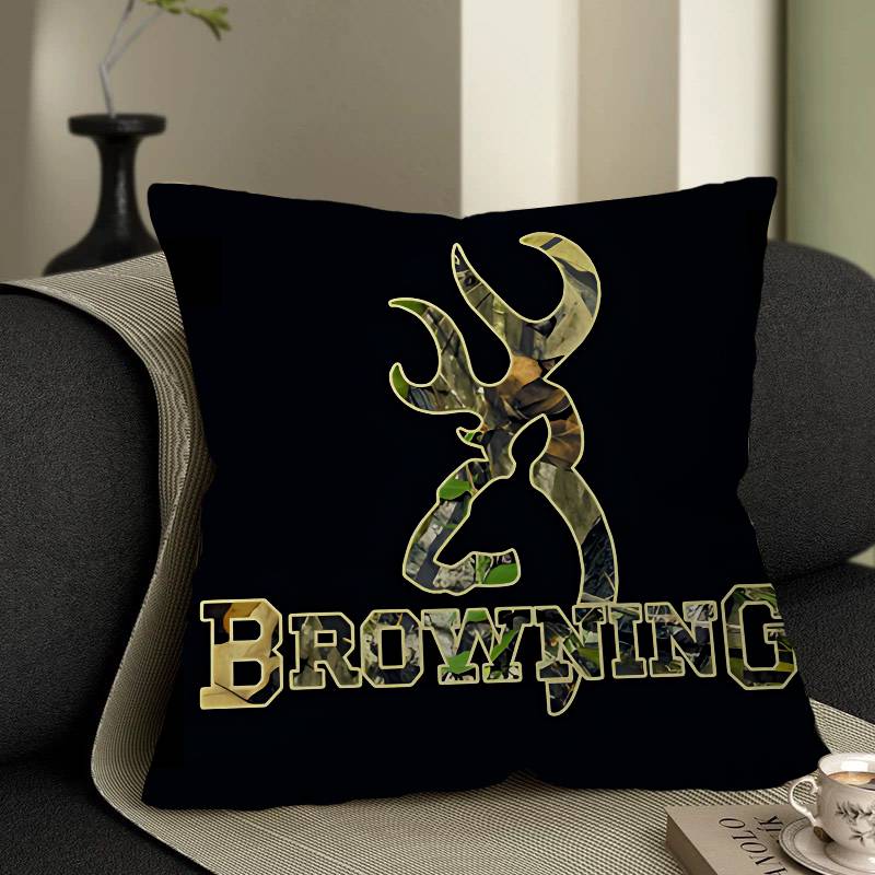 B-Browning Logo Pillow Anime Pillow Sofa Bed Head Pillow Cover Cushion Cover 45x45 Cm Fashion